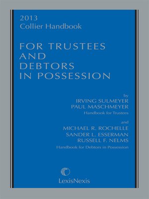 cover image of Collier Handbook for Trustees and Debtors in Possession